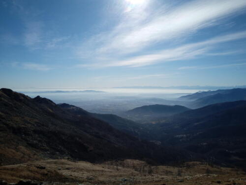 La vista su Torino dal rifugio Alpe Soglia