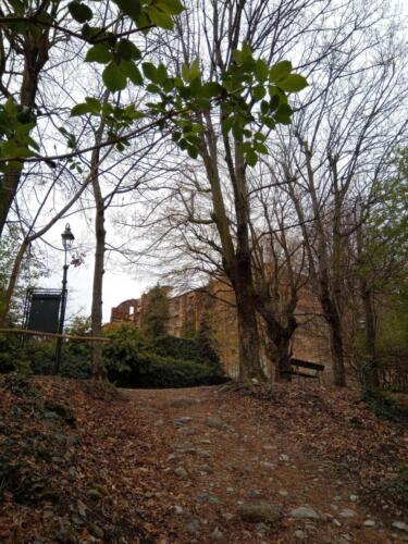 L'arrivo sul retro della Basilica di Superga